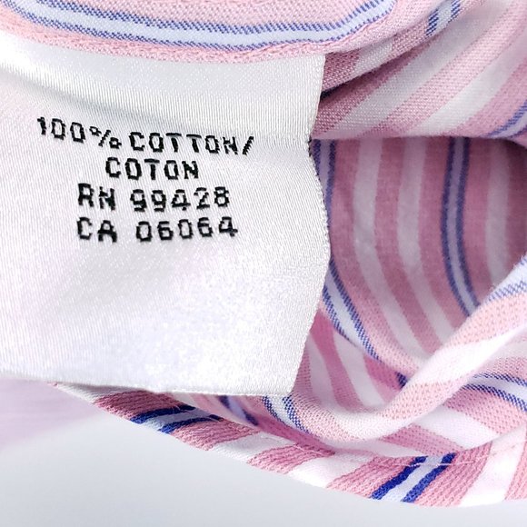 Bugatchi Uomo Shirt Men's Large Multicolor Stripes Flip Cuff Button Front - Picture 8 of 10